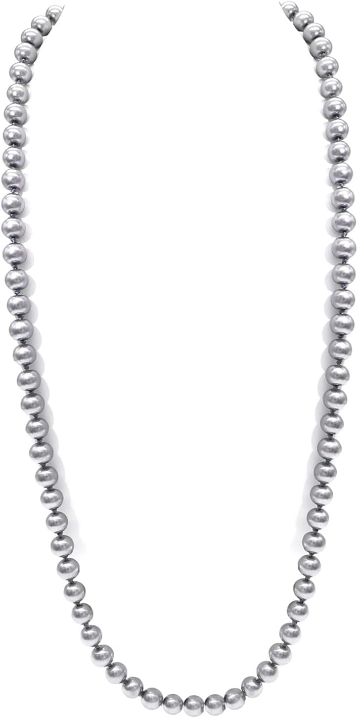 WEWE Pearl Choker Necklace for Women AAA+ Simulated Shell Pearl Necklace Strand Variety Of Colors 10mm Pearls Length 17 Inches - Image 1